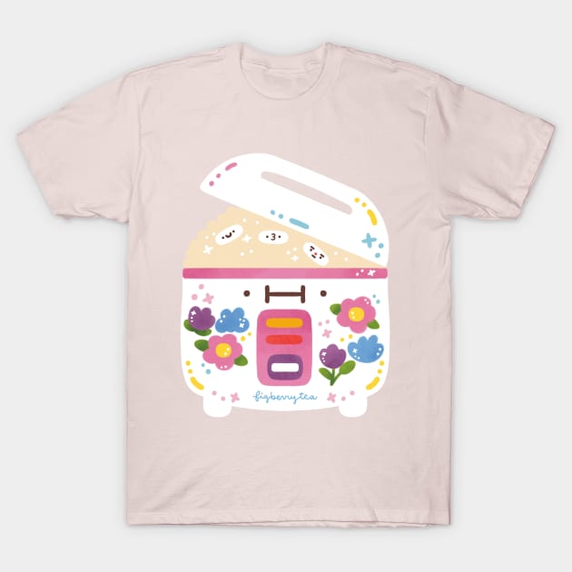 Floral Rice Cooker T-Shirt by Figberrytea